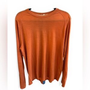 ibex Crewneck Tee in Burnt Orange Base Layer New Zealand Merino L Hiking